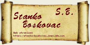 Stanko Boškovac vizit kartica